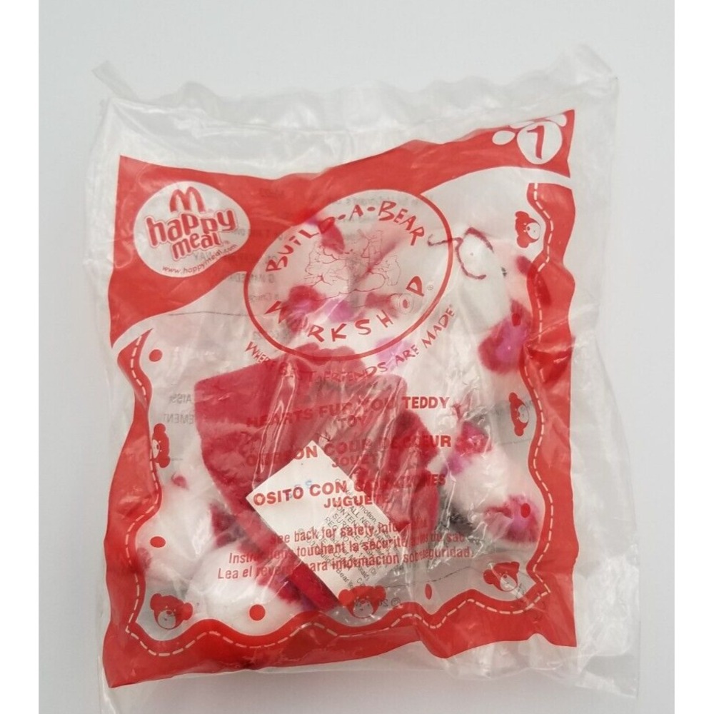 McDonald Happy Meal Toy Build A Bear Hearts Fur You Teddy‎ #1  2007  NEW